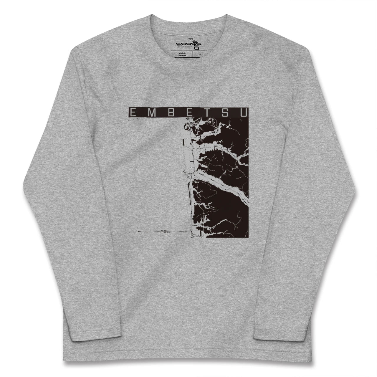 【遠別(北海道)】地図柄ロングスリーブTシャツ