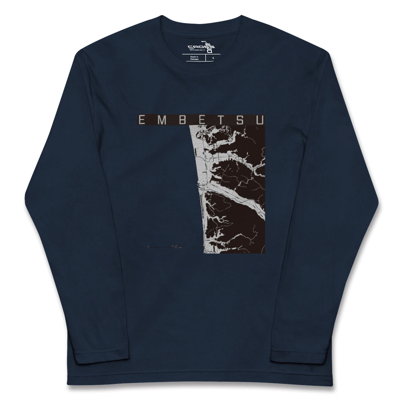 【遠別(北海道)】地図柄ロングスリーブTシャツ