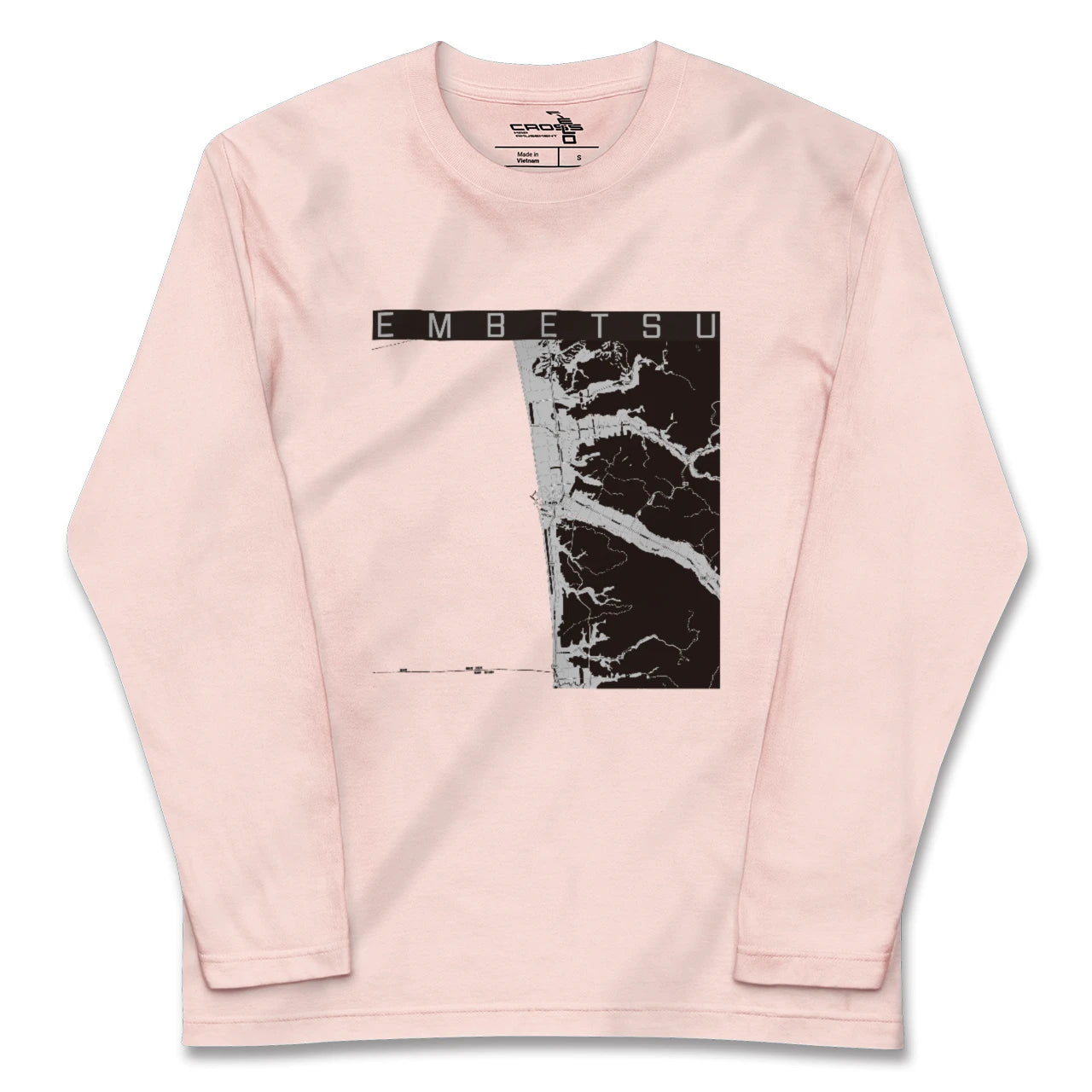 【遠別(北海道)】地図柄ロングスリーブTシャツ