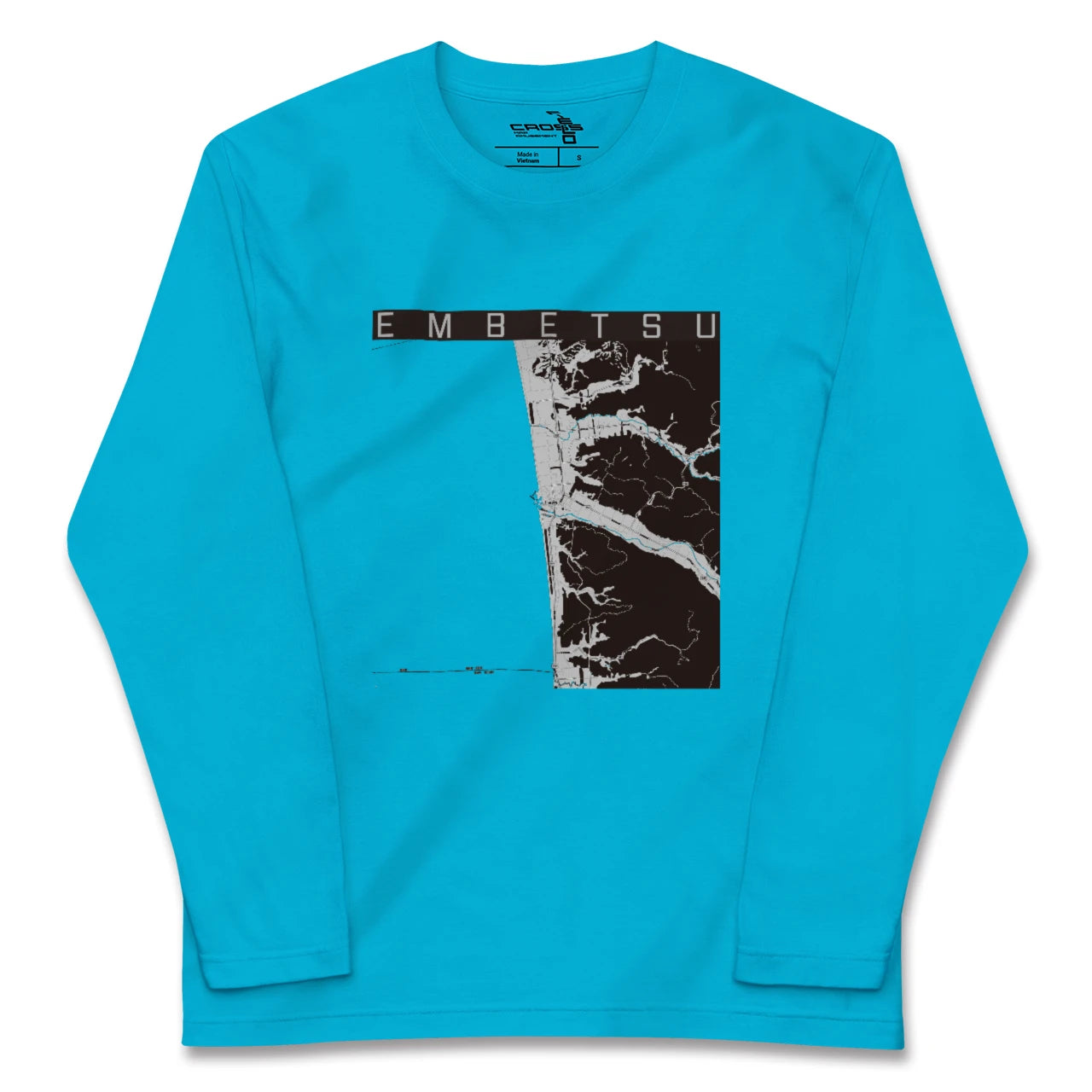 【遠別(北海道)】地図柄ロングスリーブTシャツ