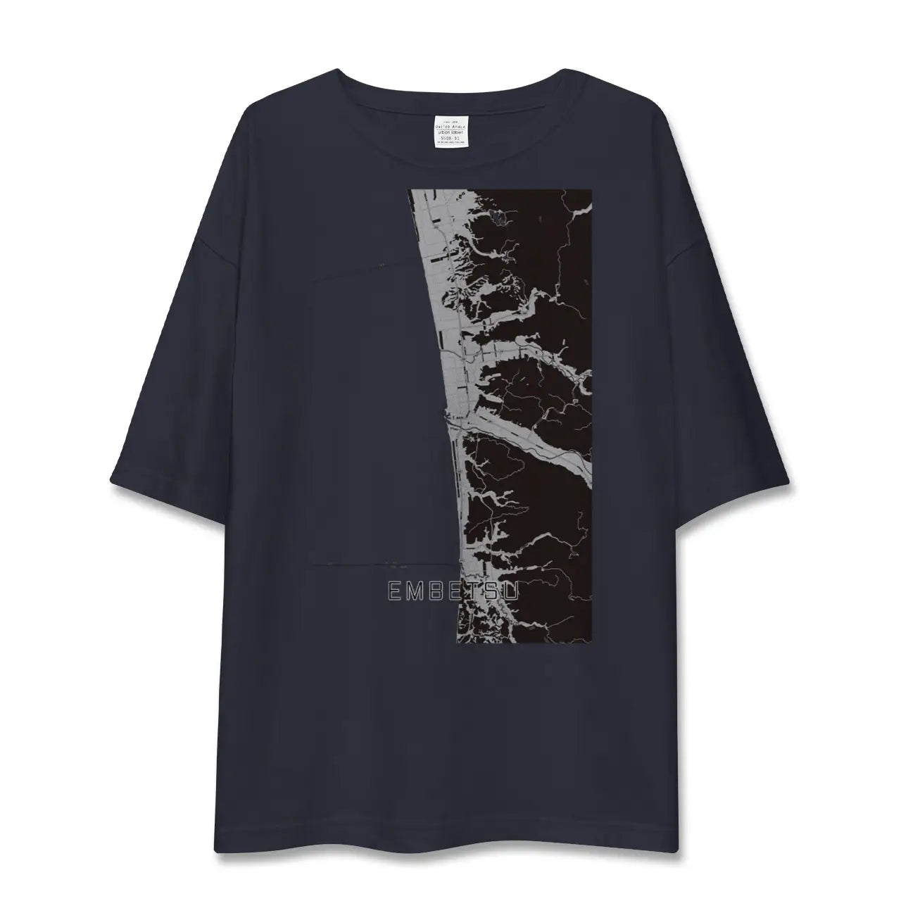【遠別(北海道)】地図柄ビッグシルエットTシャツ