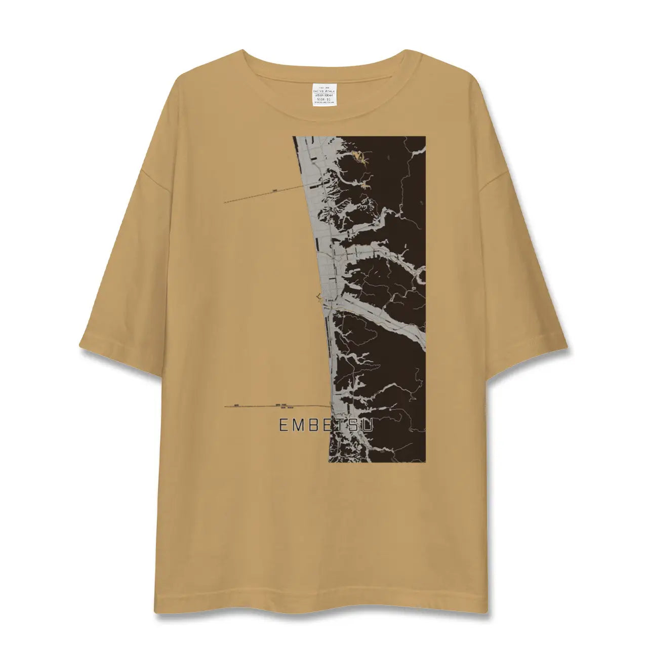 【遠別(北海道)】地図柄ビッグシルエットTシャツ