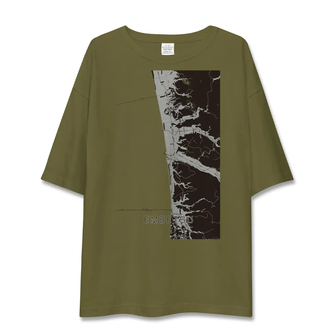 【遠別(北海道)】地図柄ビッグシルエットTシャツ