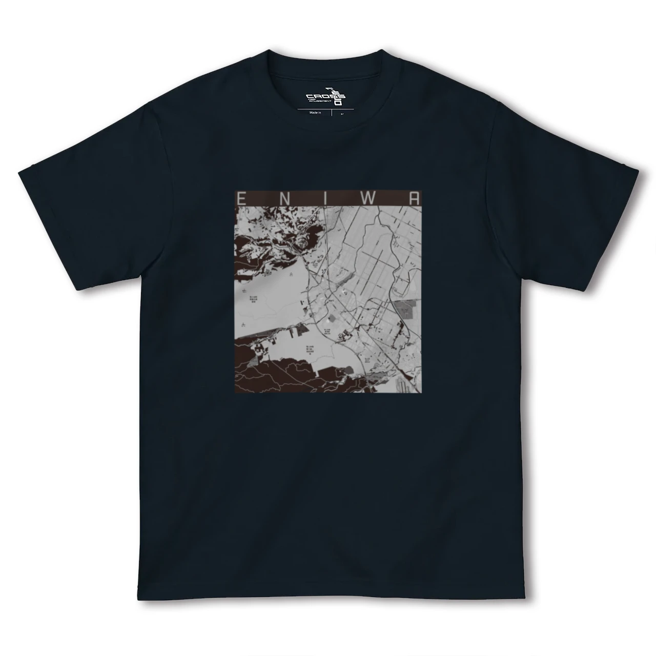 【恵庭(北海道)】地図柄ヘビーウェイトTシャツ