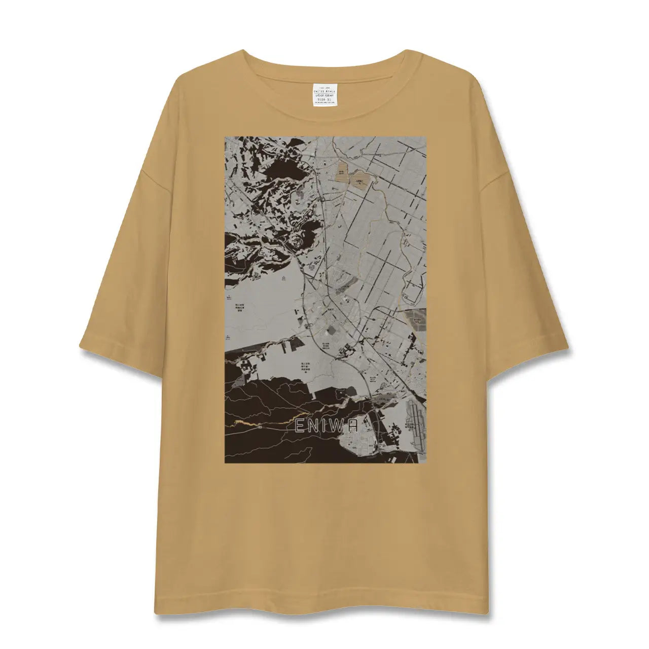 【恵庭(北海道)】地図柄ビッグシルエットTシャツ