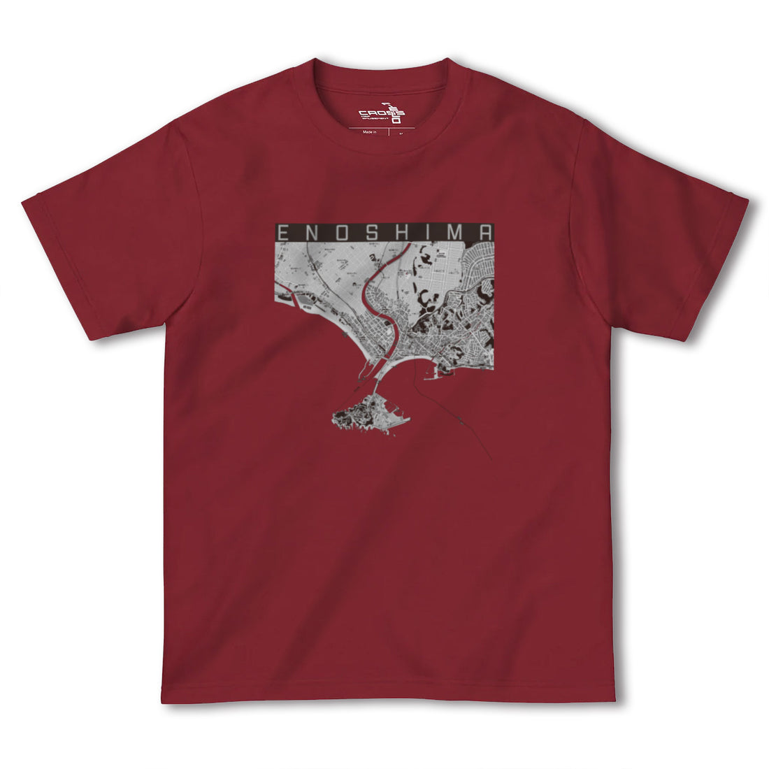 【江ノ島(神奈川県)】地図柄ヘビーウェイトTシャツ