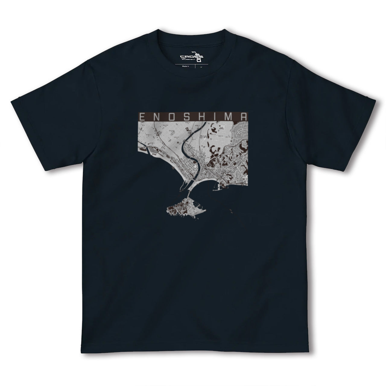【江ノ島(神奈川県)】地図柄ヘビーウェイトTシャツ
