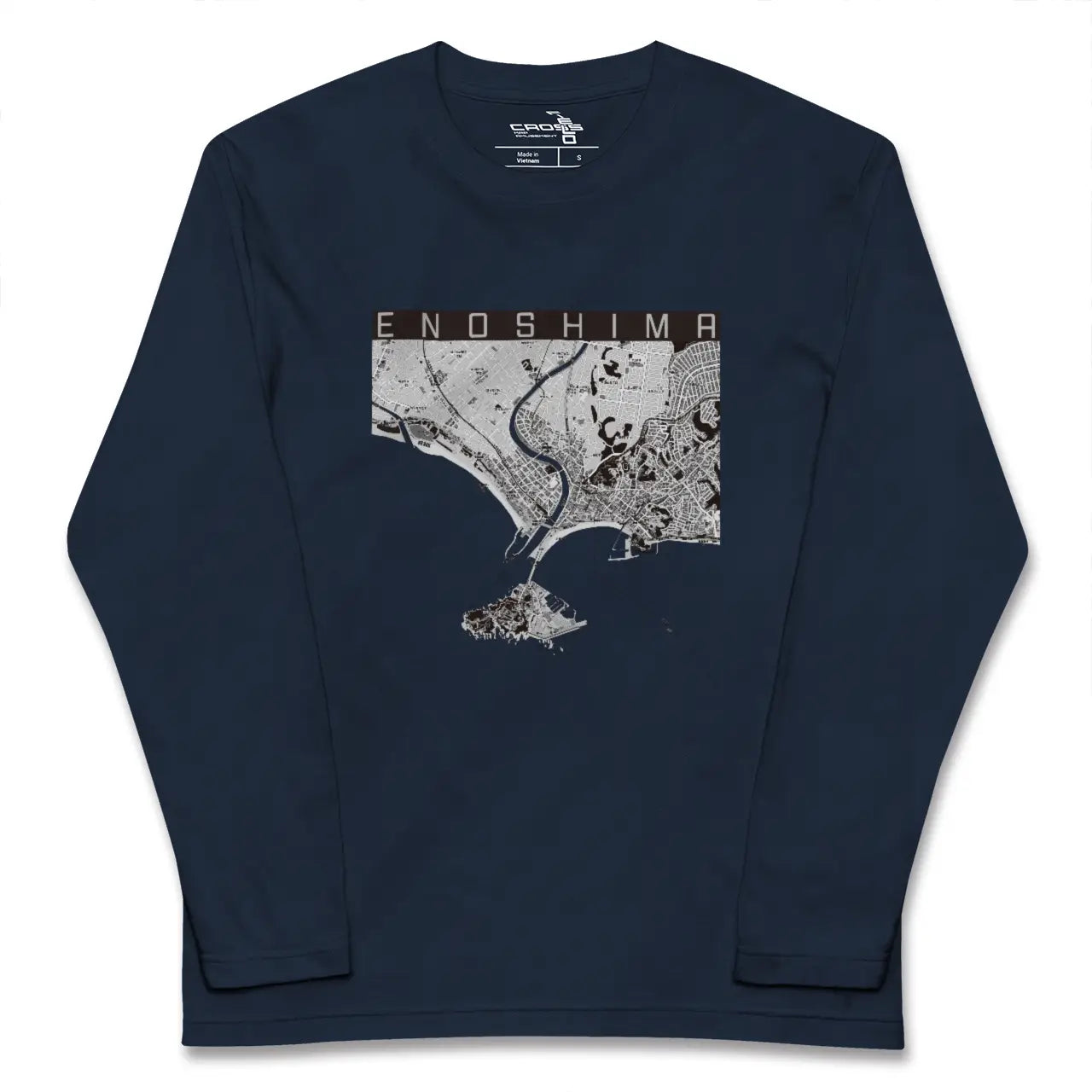 【江ノ島(神奈川県)】地図柄ロングスリーブTシャツ