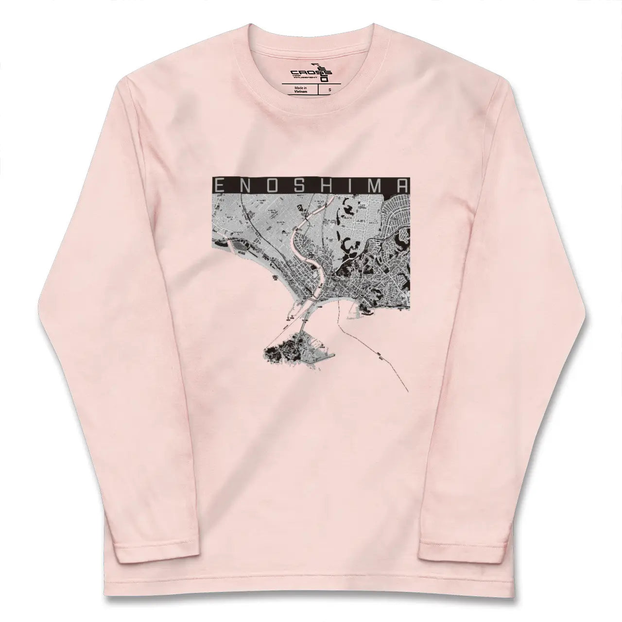 【江ノ島(神奈川県)】地図柄ロングスリーブTシャツ