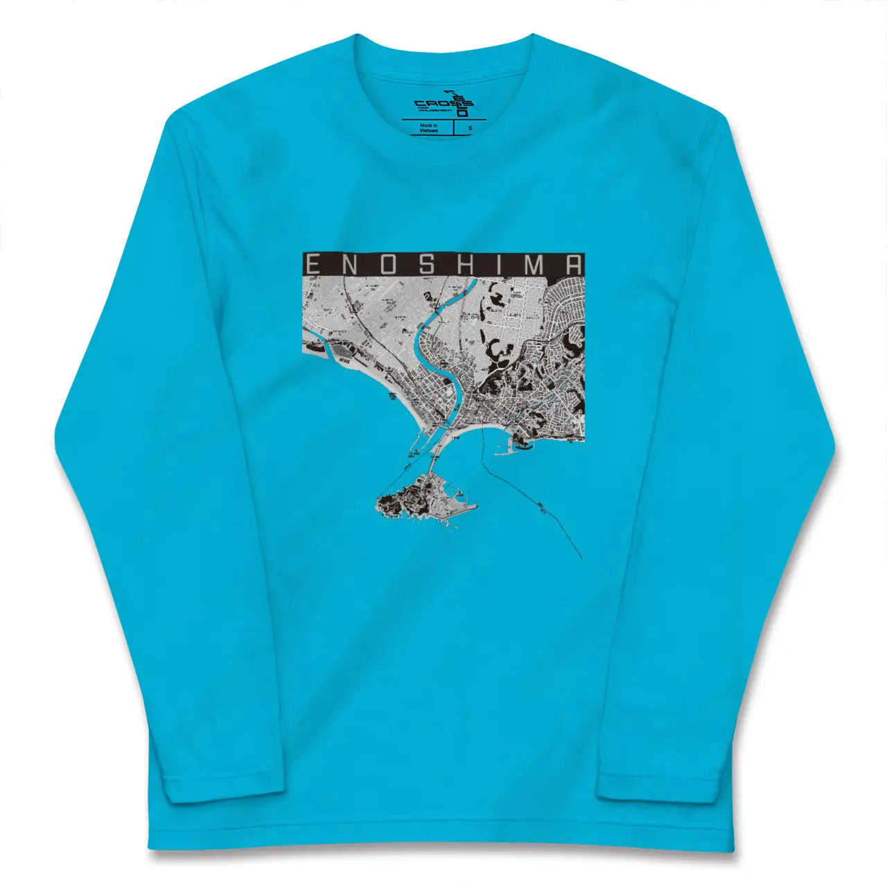 【江ノ島(神奈川県)】地図柄ロングスリーブTシャツ