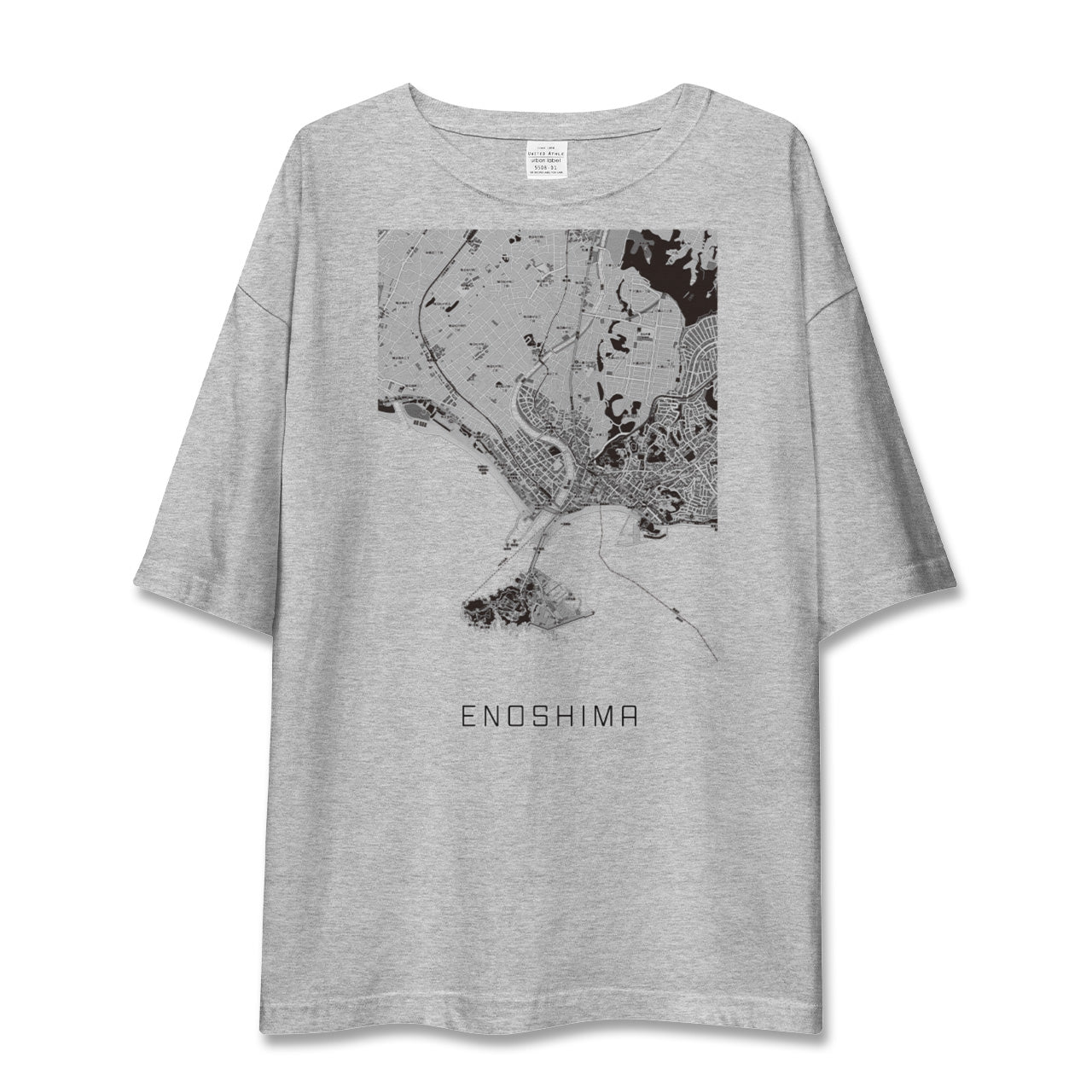 【江ノ島(神奈川県)】地図柄ビッグシルエットTシャツ