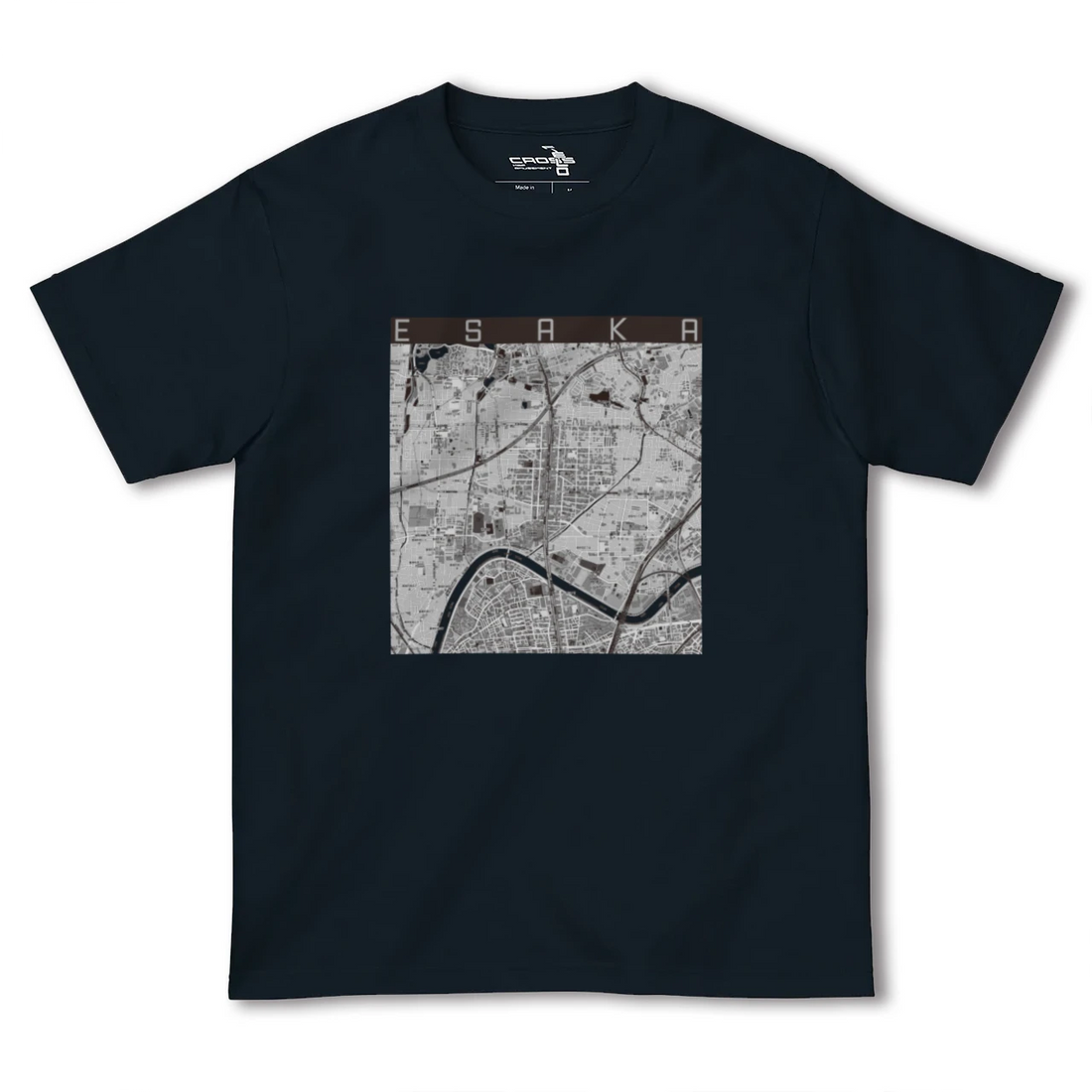 【江坂(大阪府)】地図柄ヘビーウェイトTシャツ