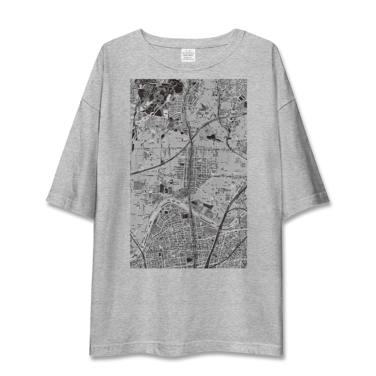 【江坂(大阪府)】地図柄ビッグシルエットTシャツ