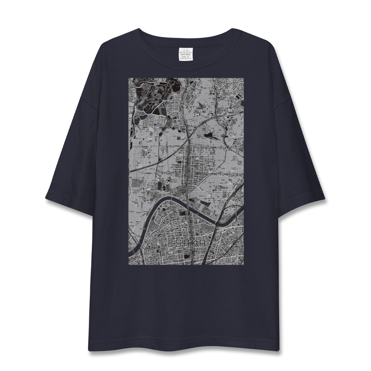 【江坂(大阪府)】地図柄ビッグシルエットTシャツ