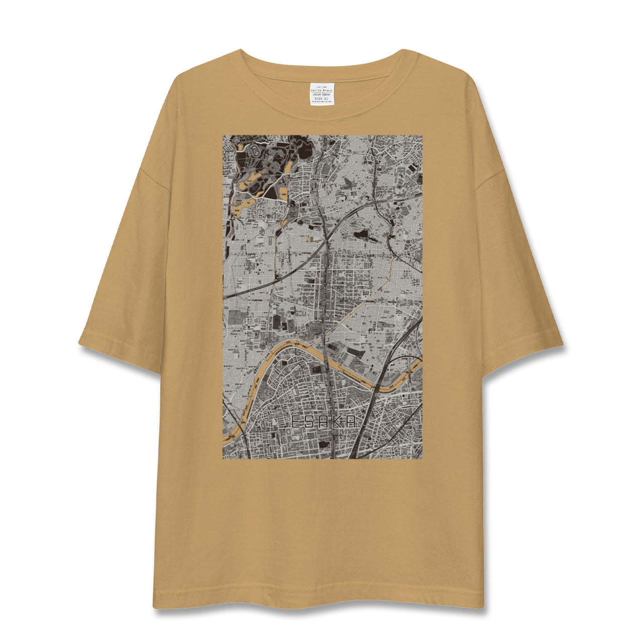 【江坂(大阪府)】地図柄ビッグシルエットTシャツ