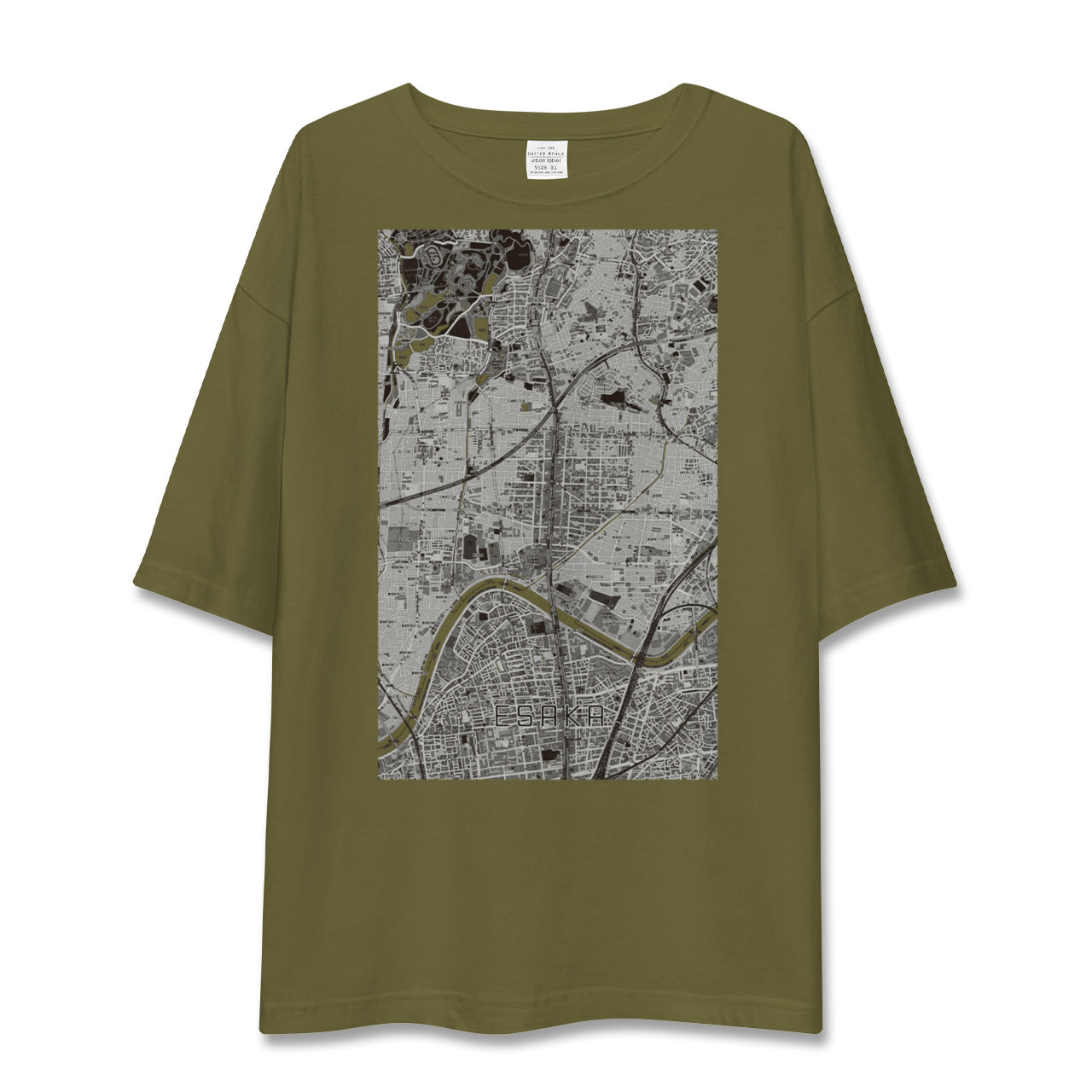 【江坂(大阪府)】地図柄ビッグシルエットTシャツ
