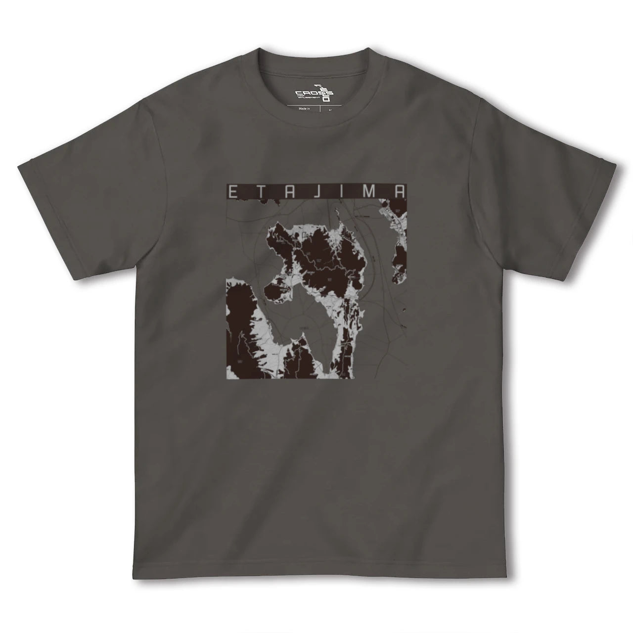 【江田島(広島県)】地図柄ヘビーウェイトTシャツ