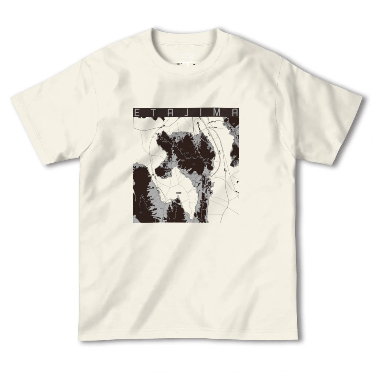 【江田島(広島県)】地図柄ヘビーウェイトTシャツ