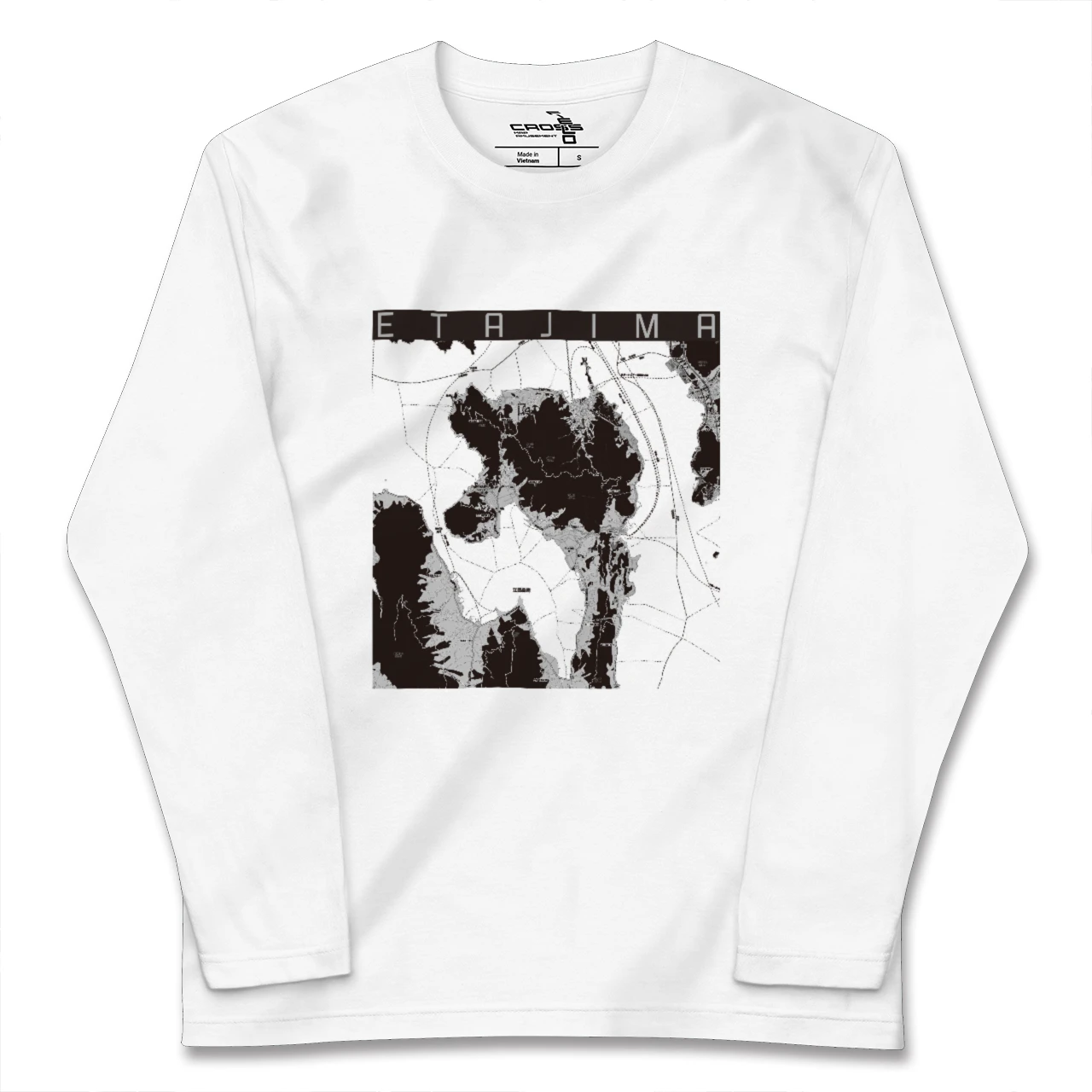 【江田島(広島県)】地図柄ロングスリーブTシャツ