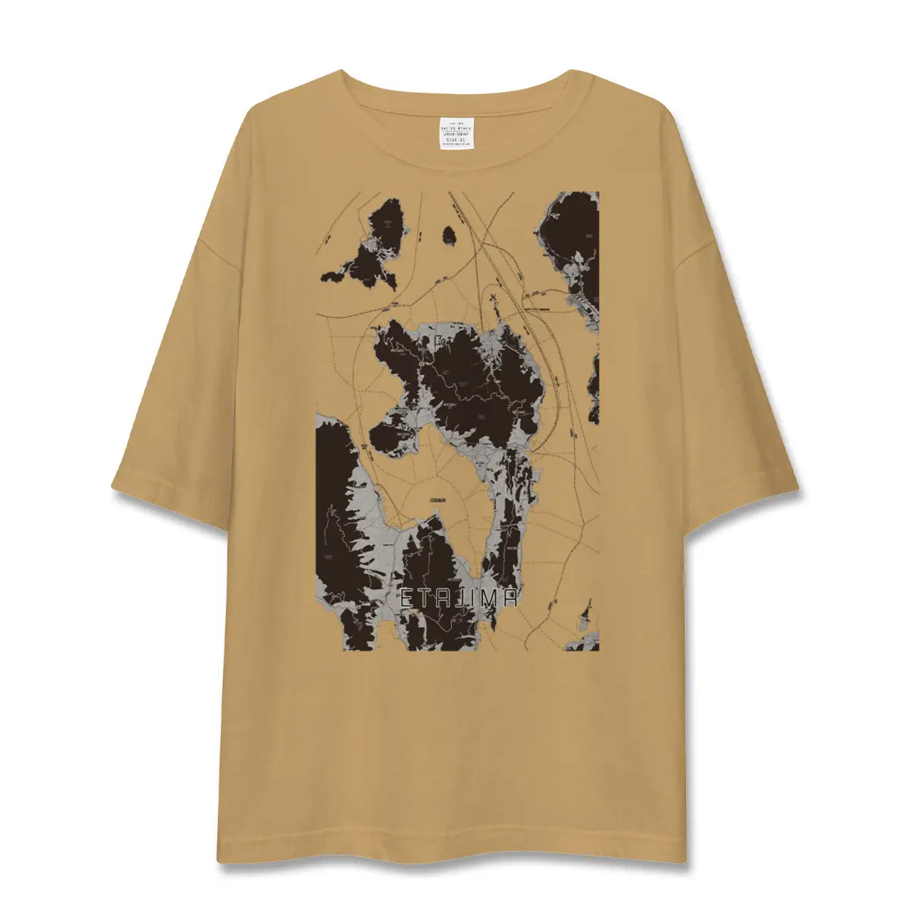 【江田島(広島県)】地図柄ビッグシルエットTシャツ