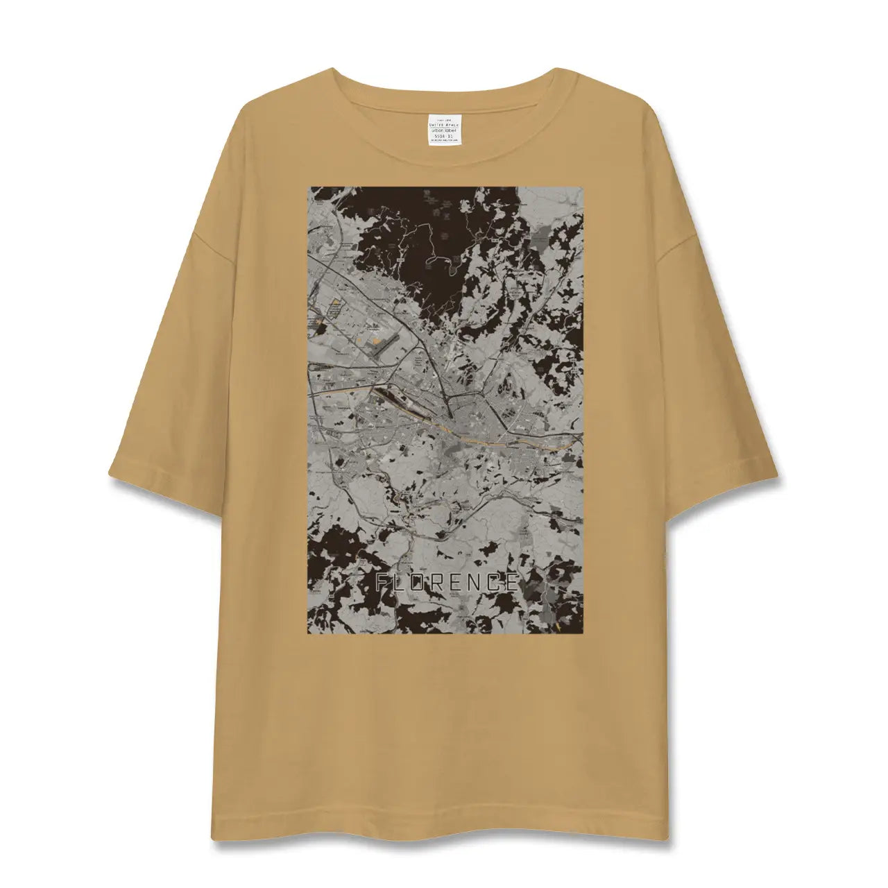 【フィレンツェ(イタリア)】地図柄ビッグシルエットTシャツ