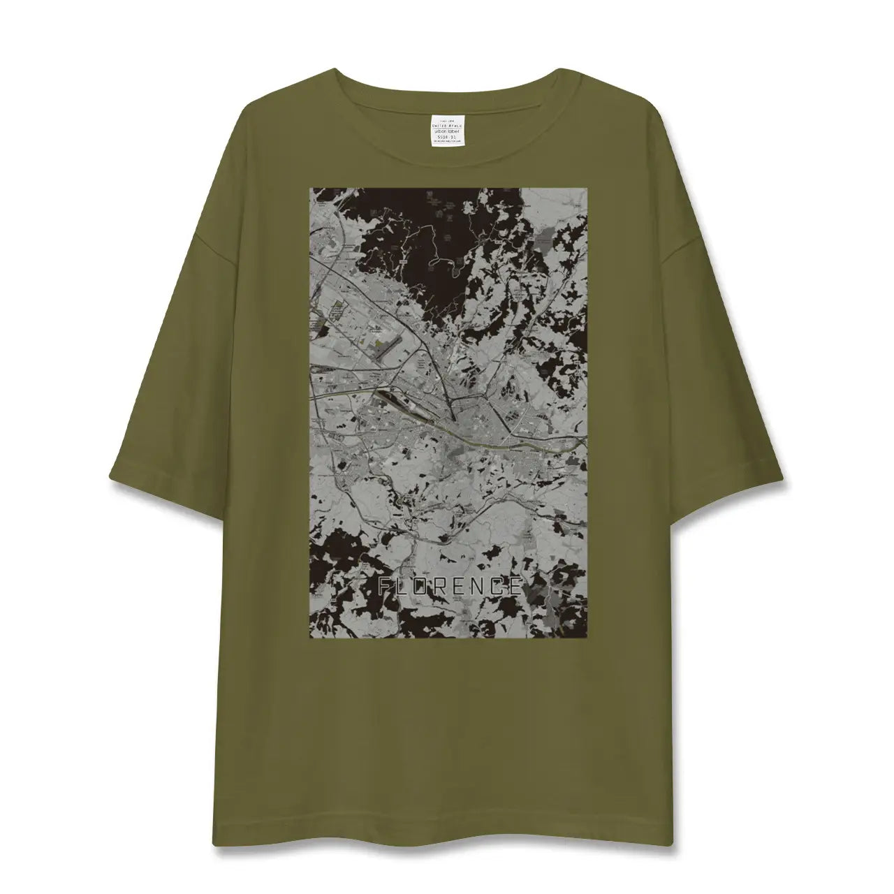 【フィレンツェ(イタリア)】地図柄ビッグシルエットTシャツ