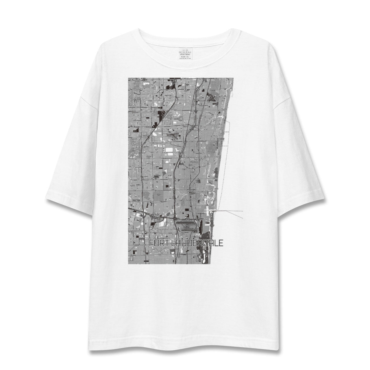 【フォートローダーデール(アメリカ)】地図柄ビッグシルエットTシャツ