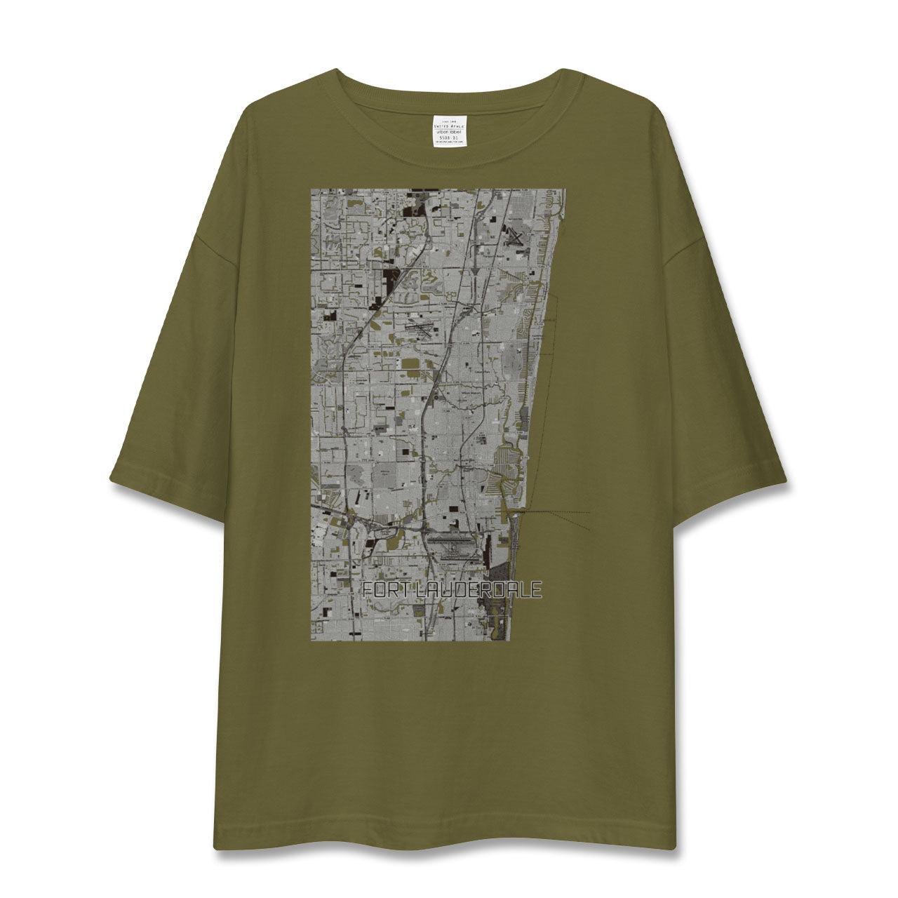 【フォートローダーデール(アメリカ)】地図柄ビッグシルエットTシャツ