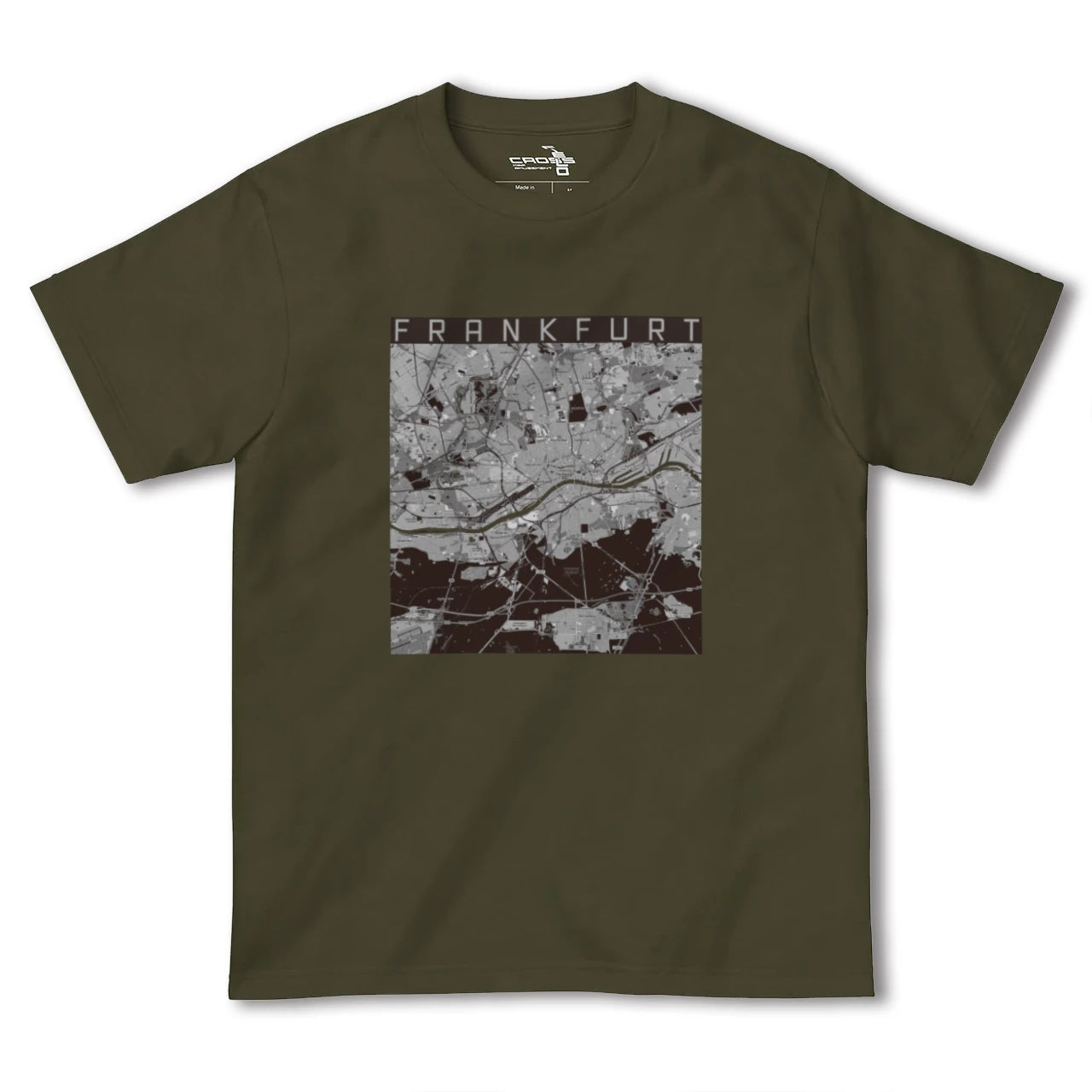 【フランクフルト(ドイツ)】地図柄ヘビーウェイトTシャツ