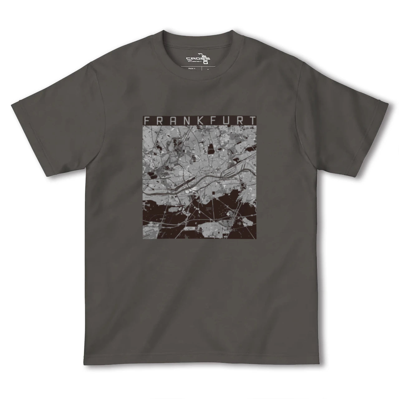 【フランクフルト(ドイツ)】地図柄ヘビーウェイトTシャツ