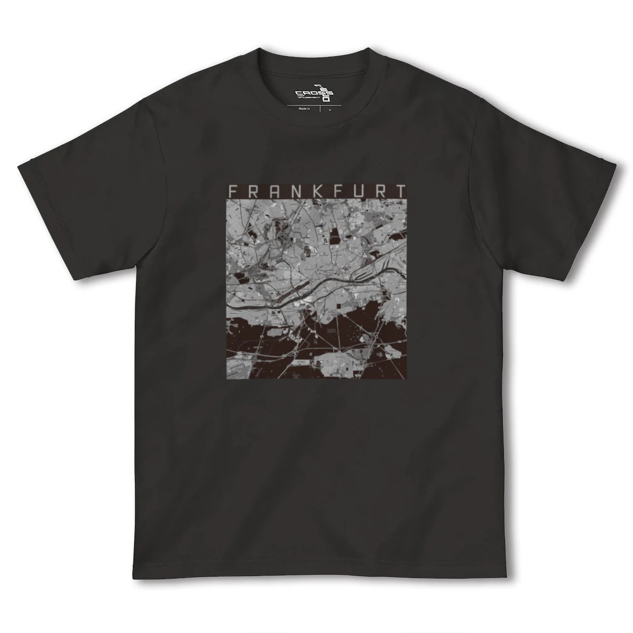 【フランクフルト(ドイツ)】地図柄ヘビーウェイトTシャツ