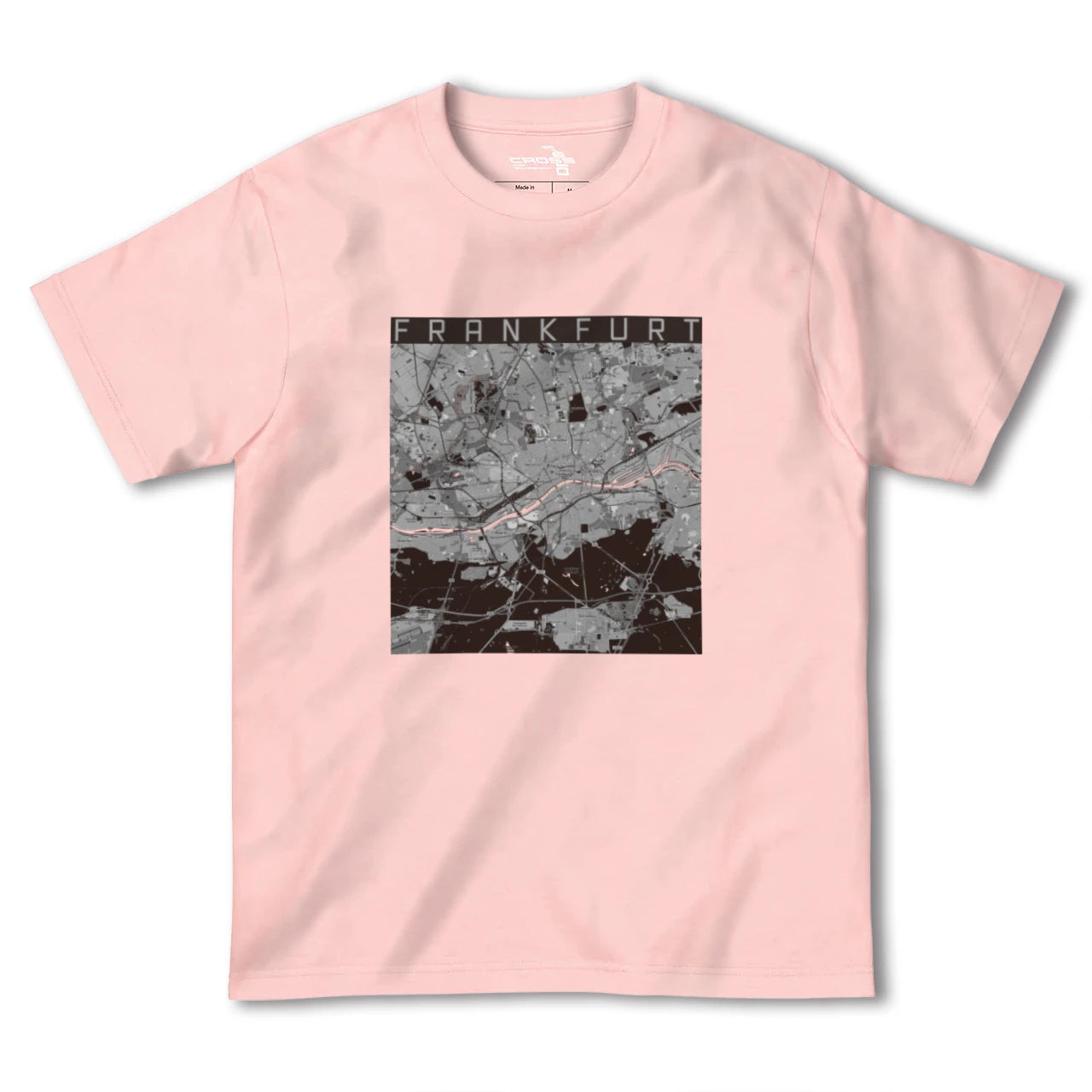 【フランクフルト(ドイツ)】地図柄ヘビーウェイトTシャツ