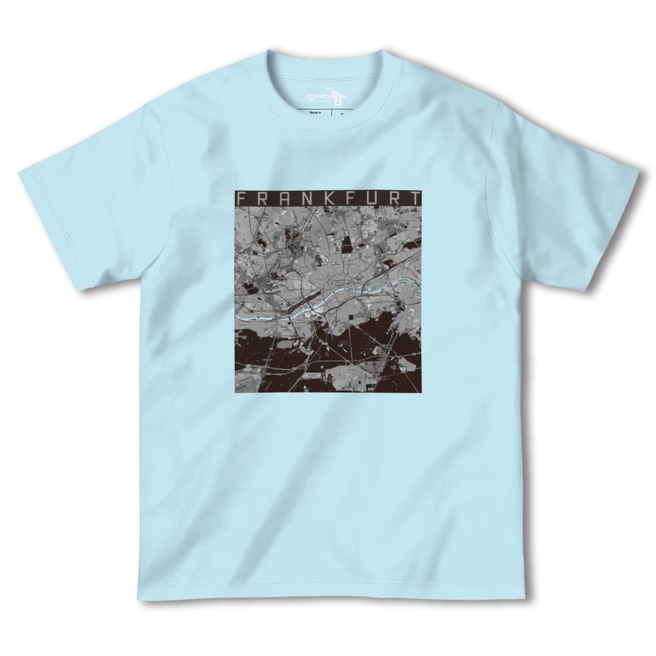 【フランクフルト(ドイツ)】地図柄ヘビーウェイトTシャツ