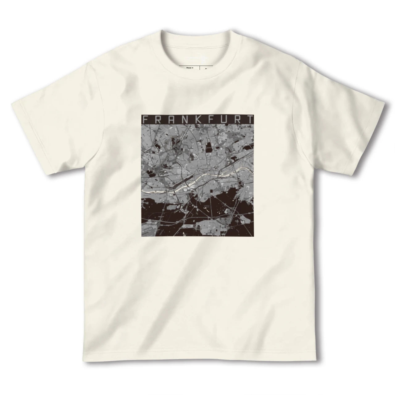 【フランクフルト(ドイツ)】地図柄ヘビーウェイトTシャツ