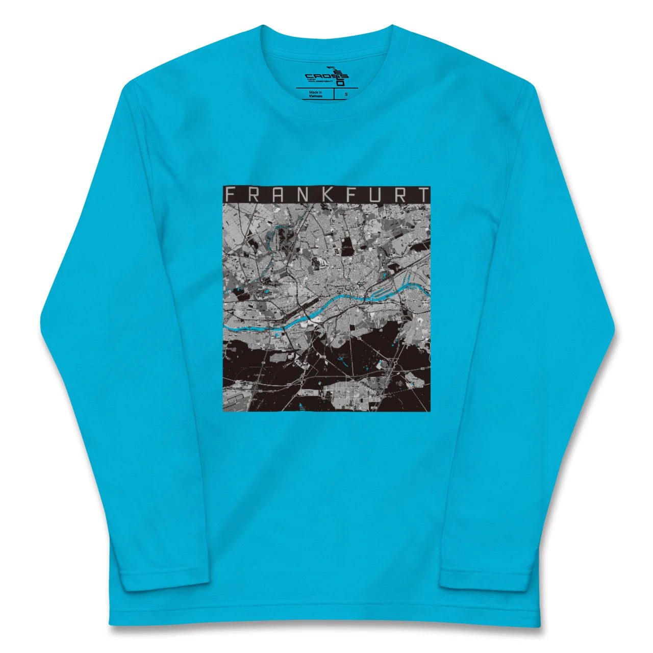 【フランクフルト(ドイツ)】地図柄ロングスリーブTシャツ
