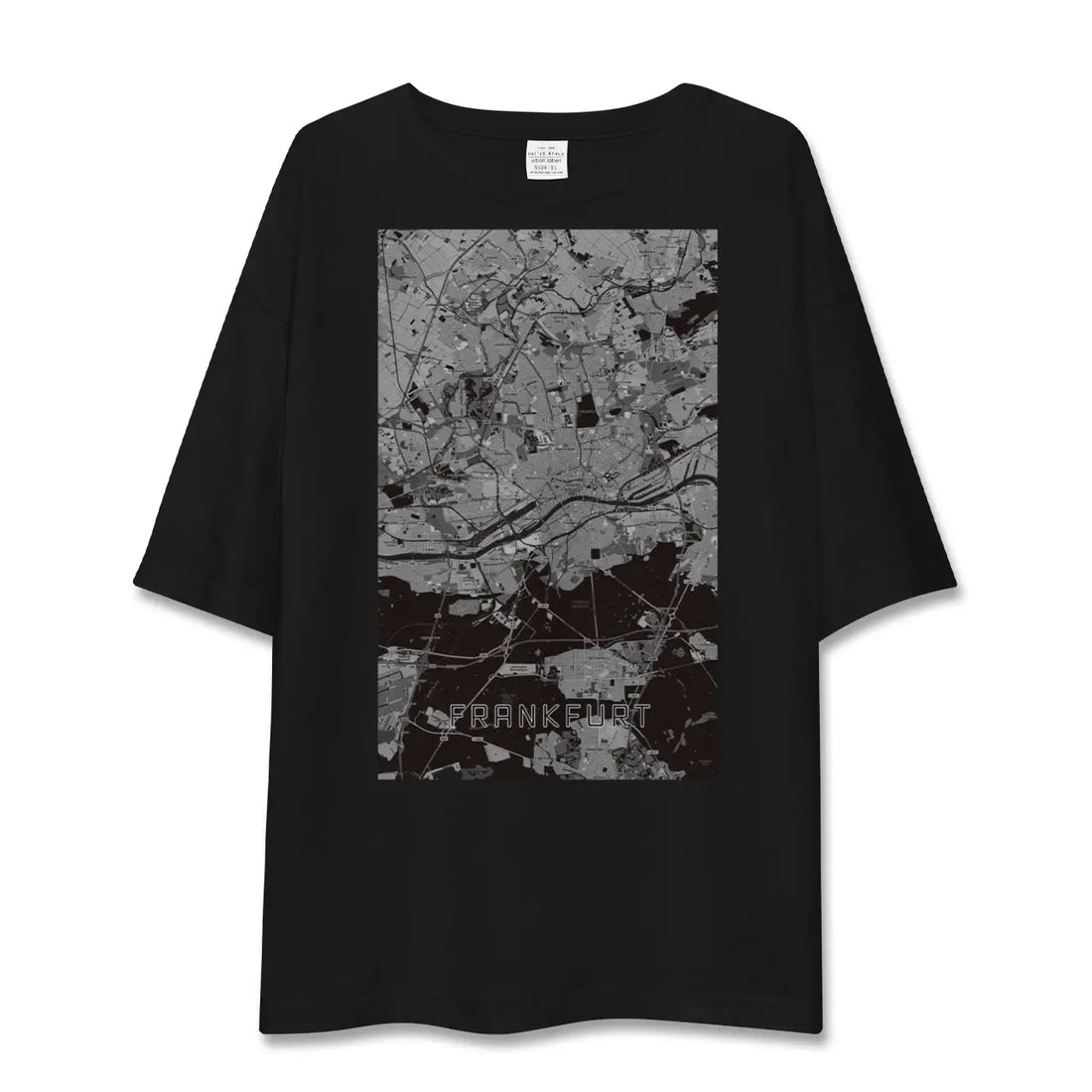 【フランクフルト(ドイツ)】地図柄ビッグシルエットTシャツ