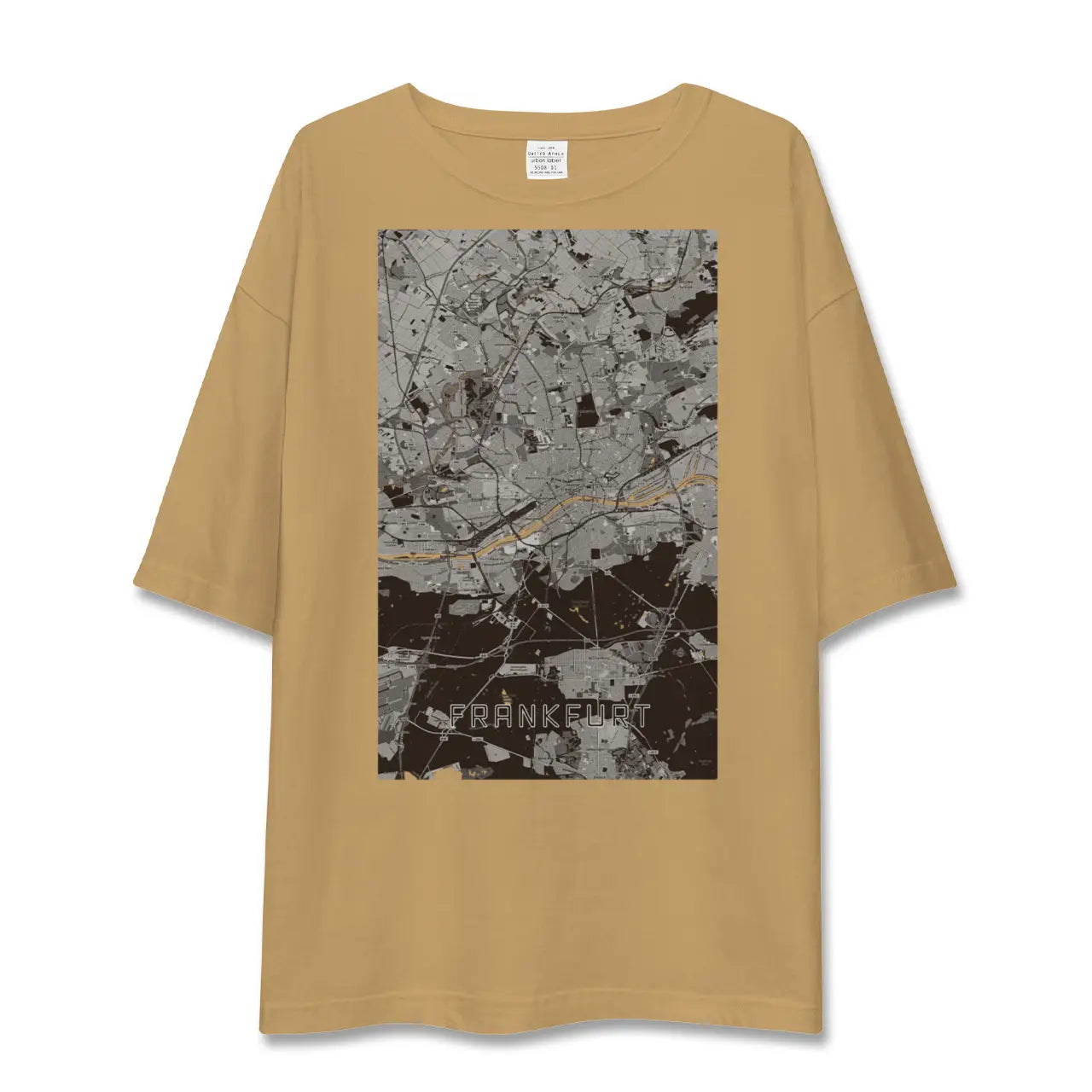 【フランクフルト(ドイツ)】地図柄ビッグシルエットTシャツ