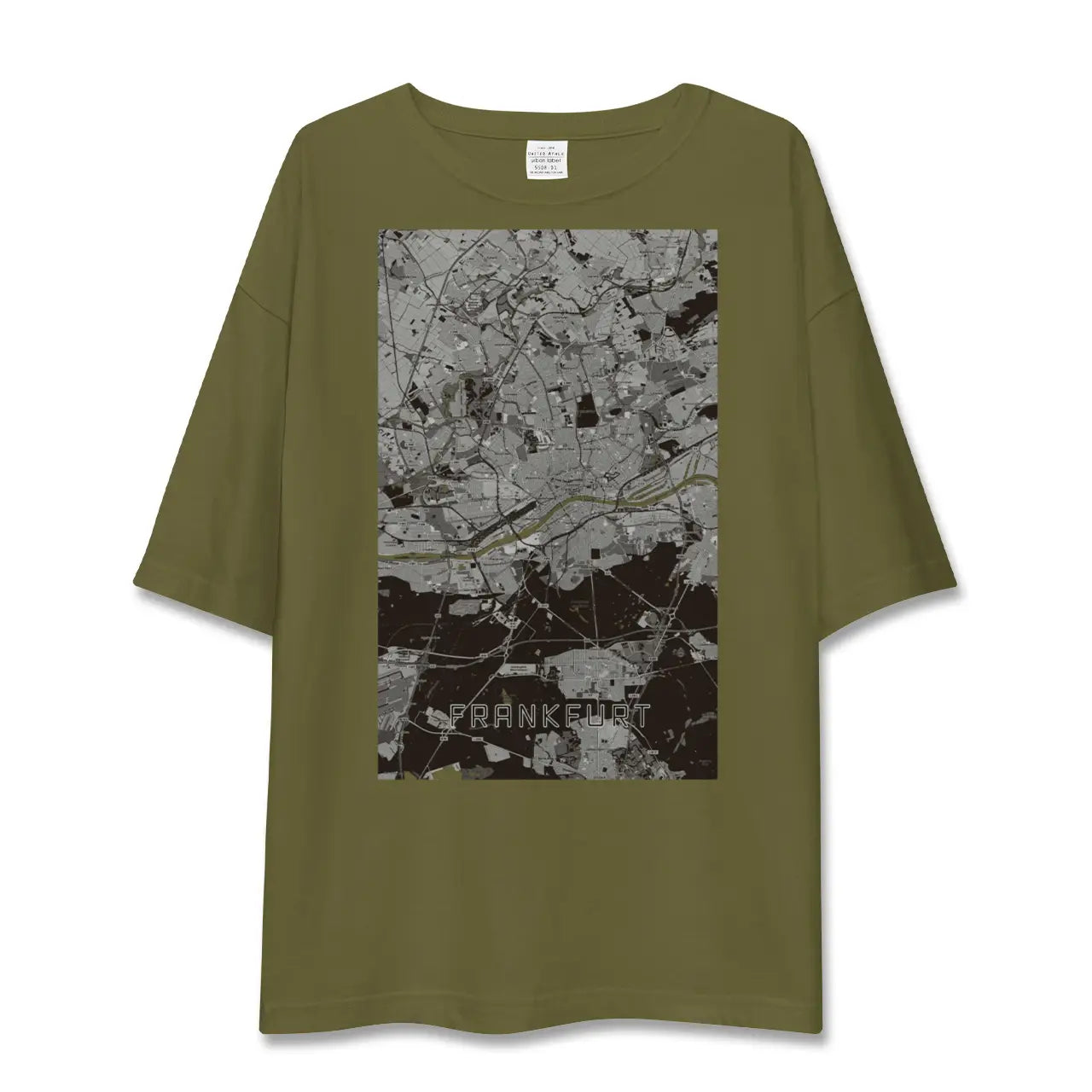 【フランクフルト(ドイツ)】地図柄ビッグシルエットTシャツ