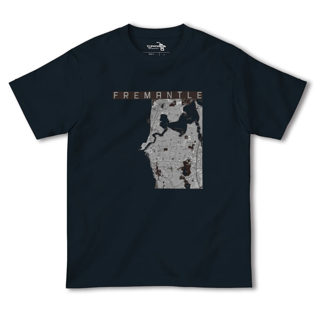 【フリーマントル(オーストラリア)】地図柄ヘビーウェイトTシャツ