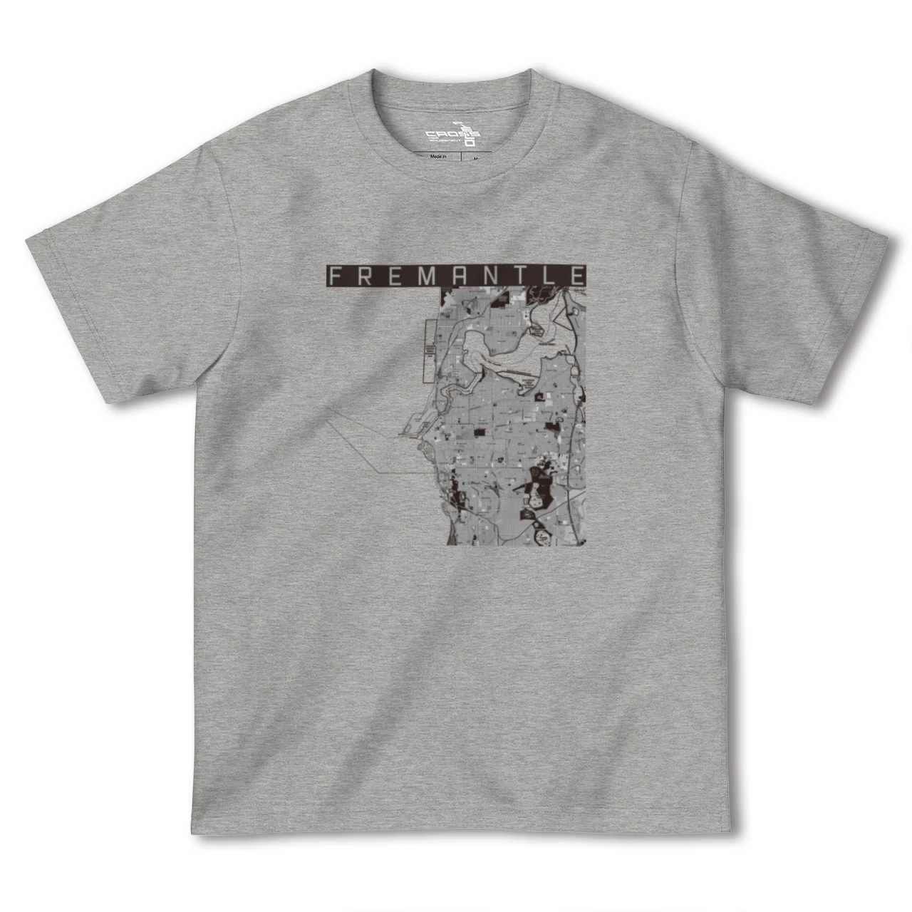 【フリーマントル(オーストラリア)】地図柄ヘビーウェイトTシャツ
