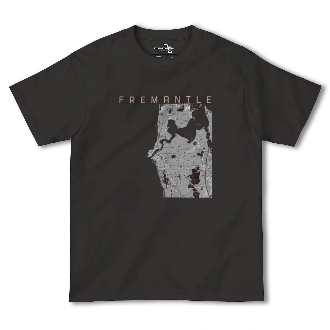 【フリーマントル(オーストラリア)】地図柄ヘビーウェイトTシャツ