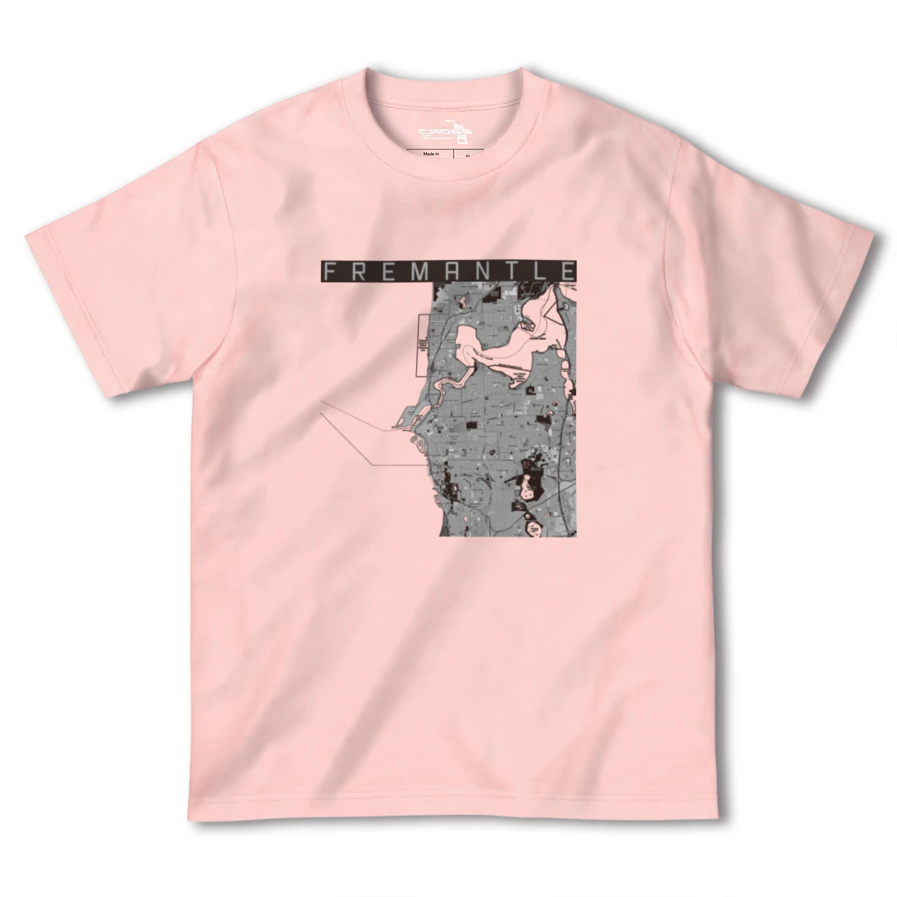 【フリーマントル(オーストラリア)】地図柄ヘビーウェイトTシャツ