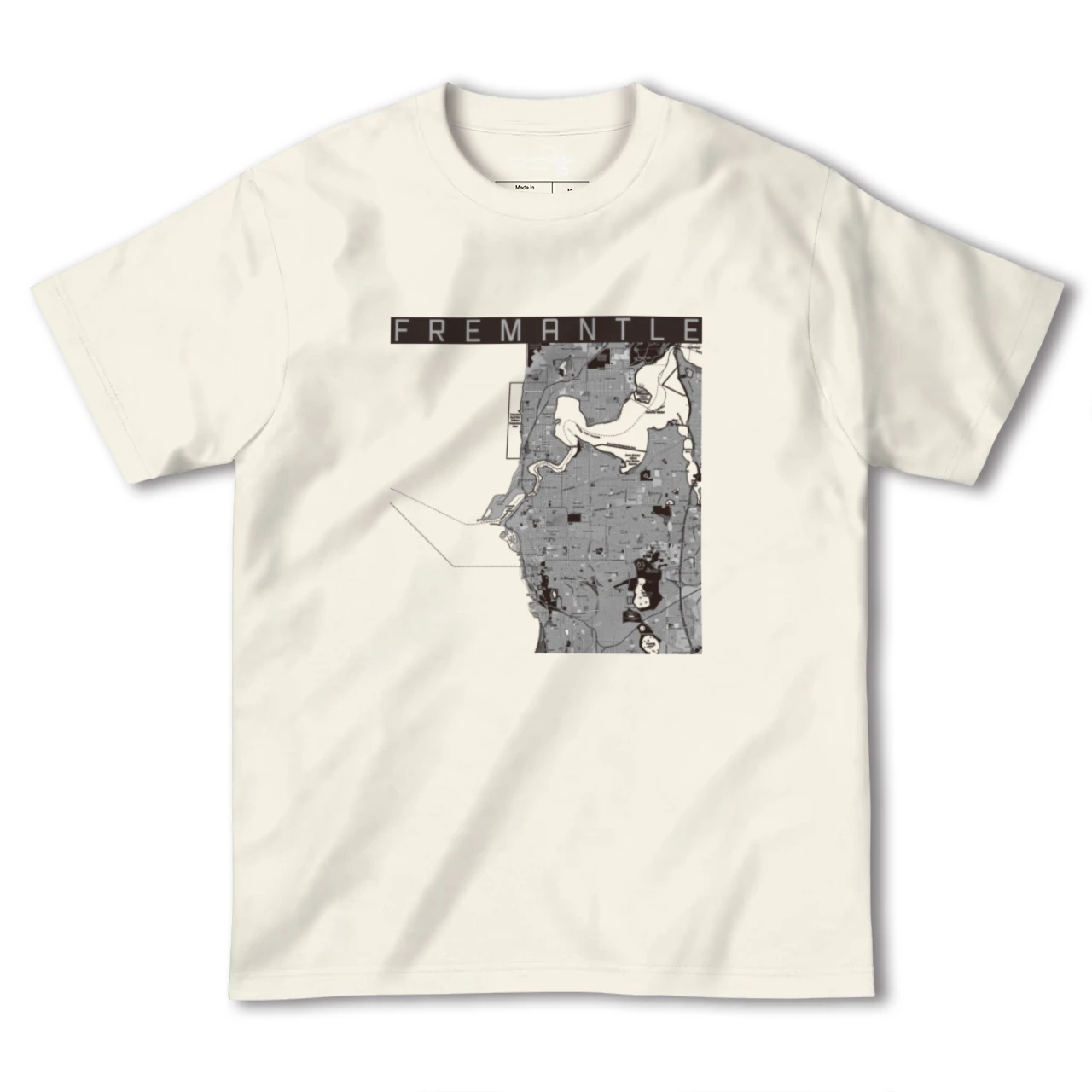 【フリーマントル(オーストラリア)】地図柄ヘビーウェイトTシャツ