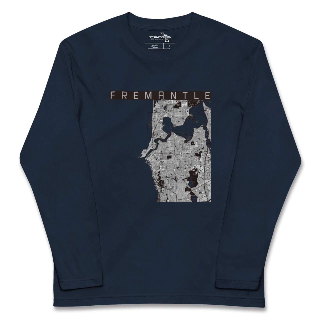 【フリーマントル(オーストラリア)】地図柄ロングスリーブTシャツ