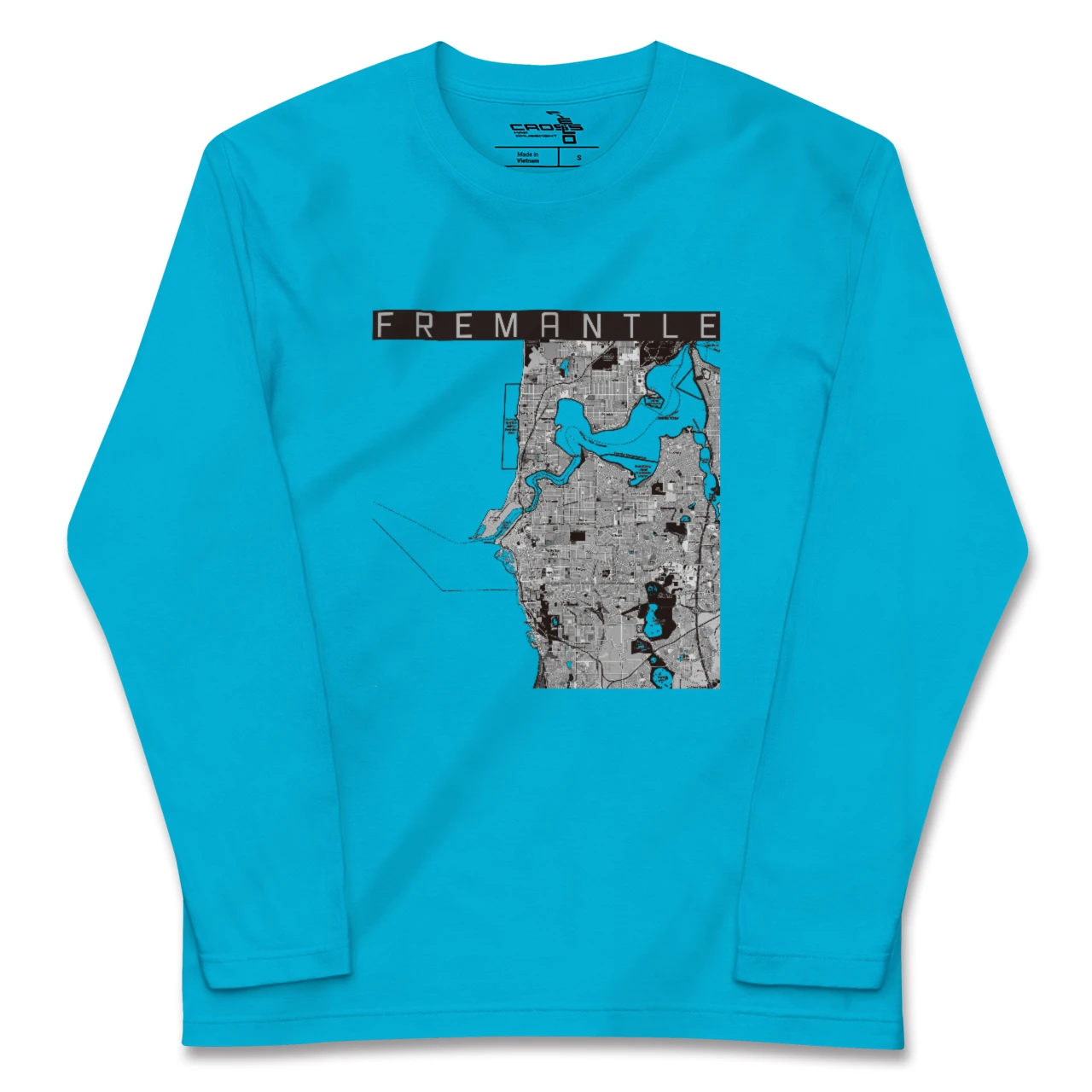 【フリーマントル(オーストラリア)】地図柄ロングスリーブTシャツ