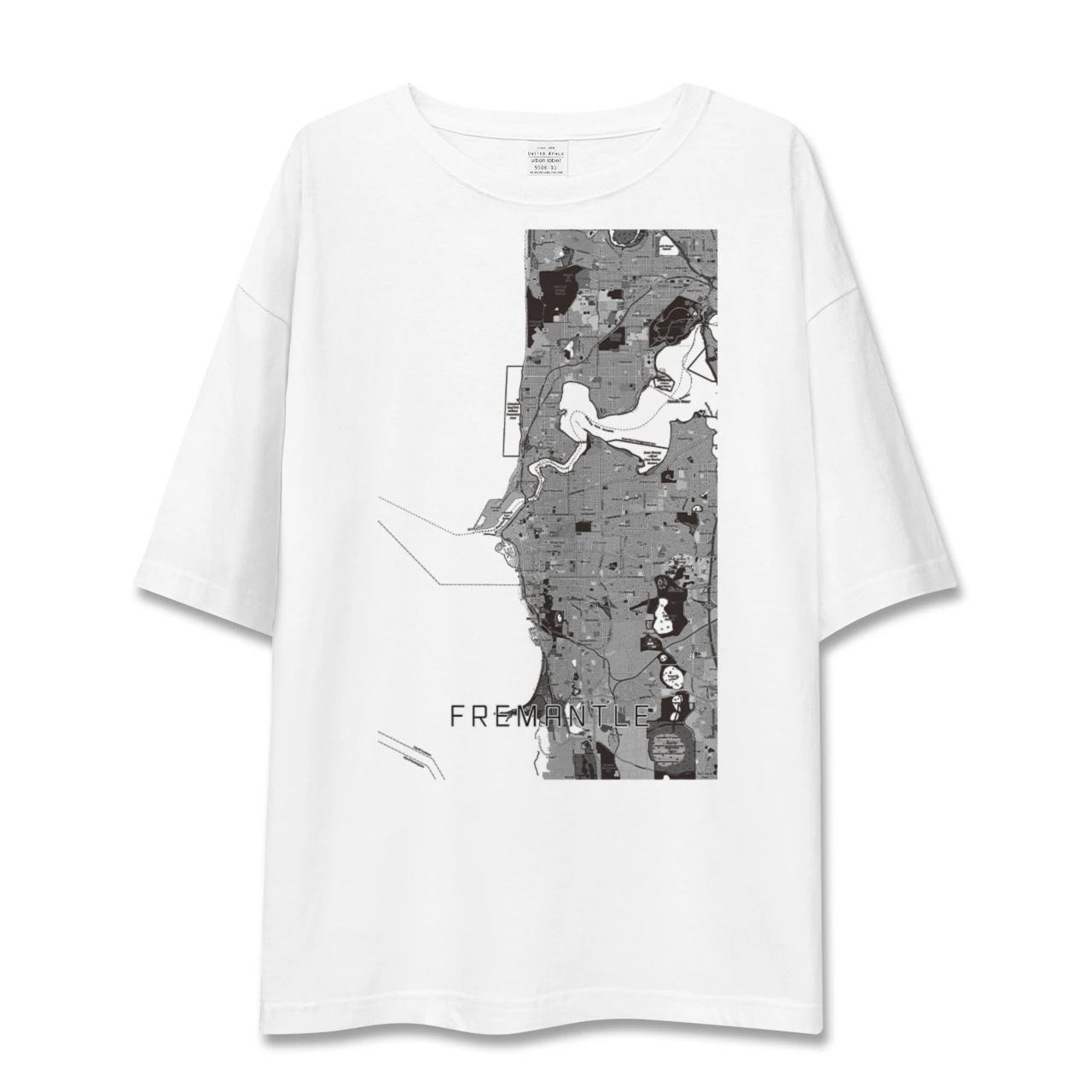 【フリーマントル(オーストラリア)】地図柄ビッグシルエットTシャツ