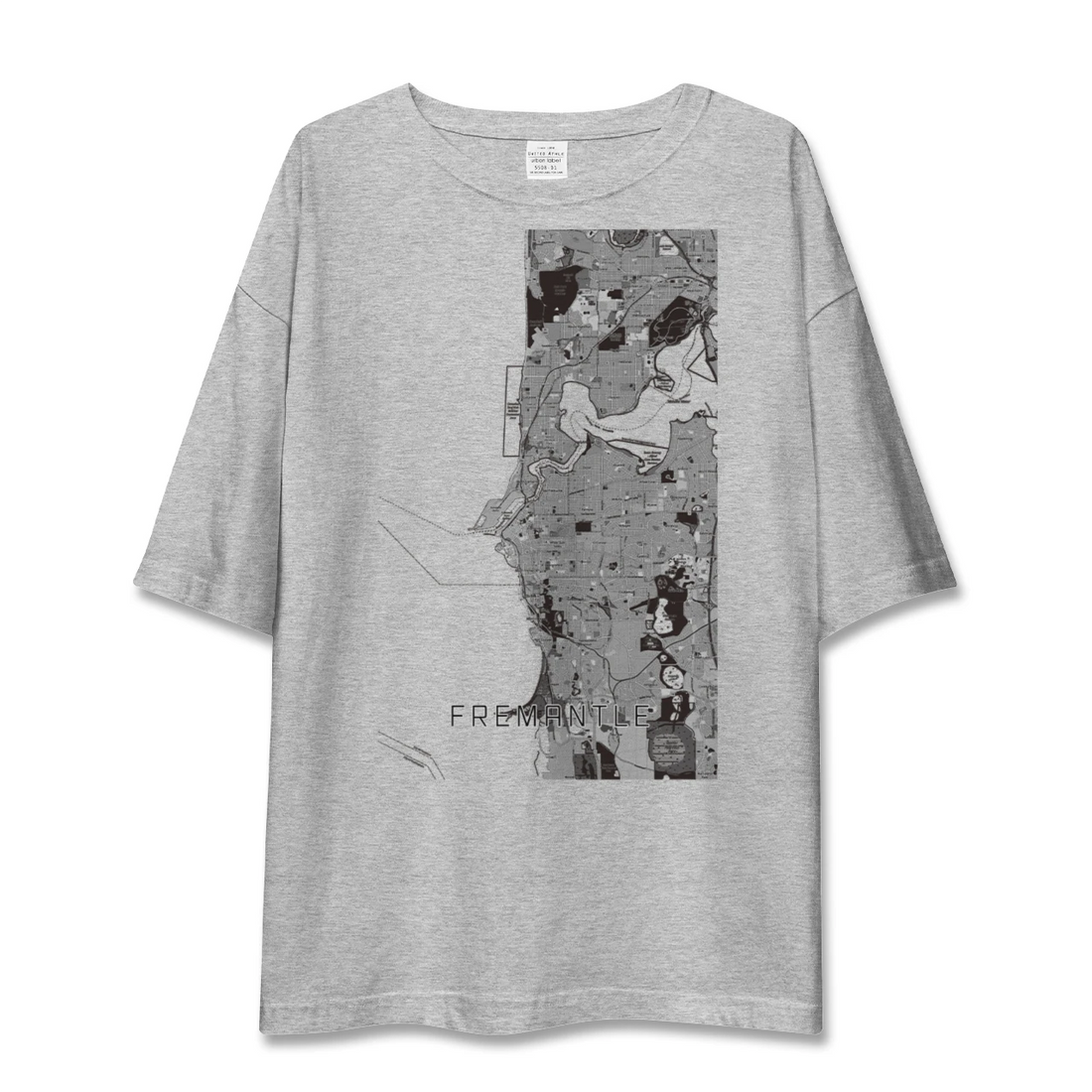 【フリーマントル(オーストラリア)】地図柄ビッグシルエットTシャツ