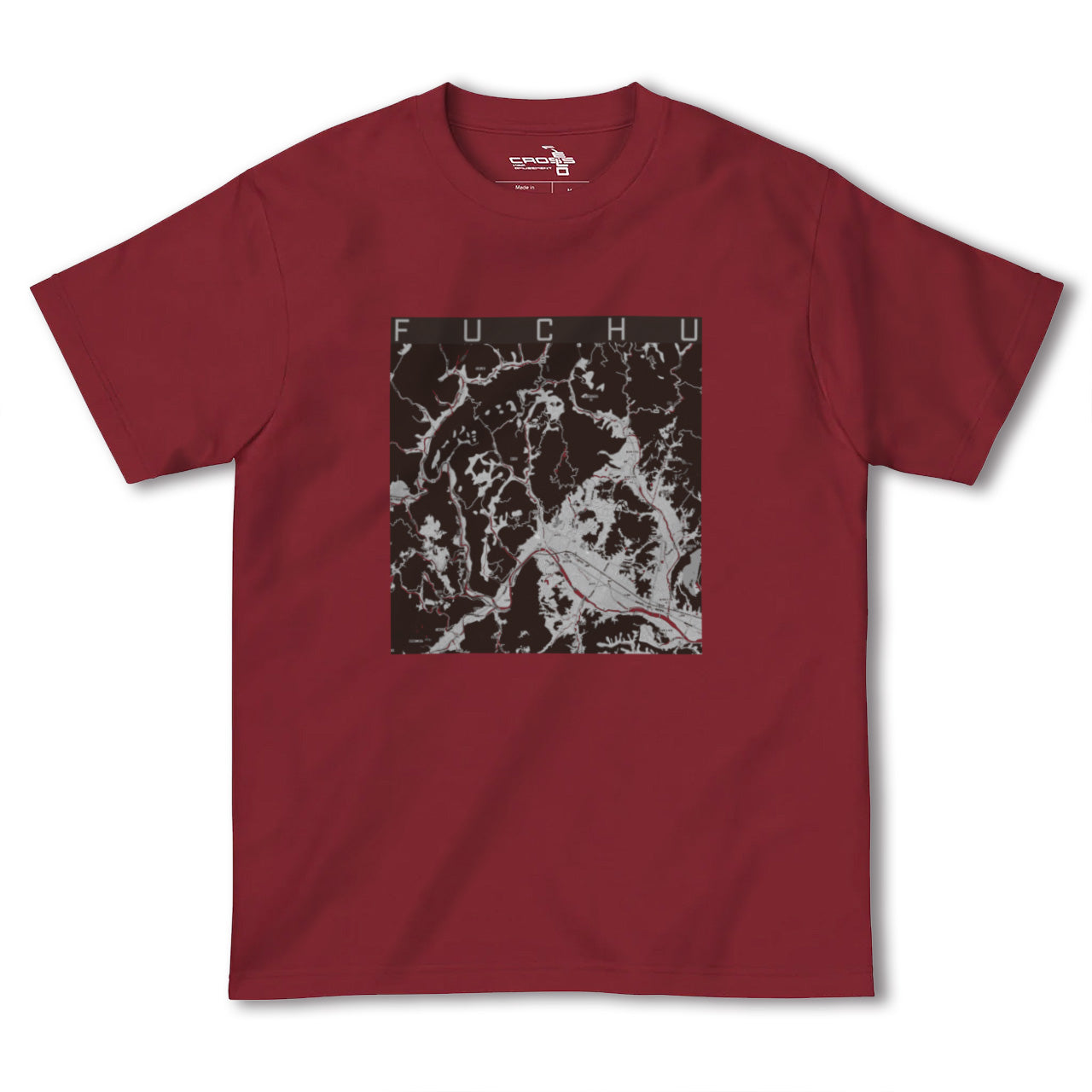 【府中(広島県)】地図柄ヘビーウェイトTシャツ