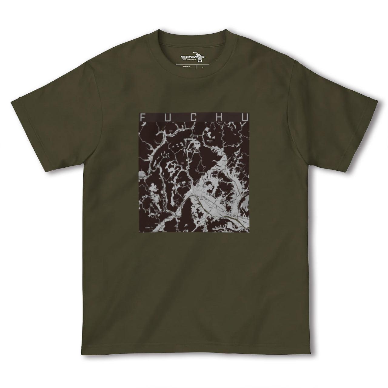 【府中(広島県)】地図柄ヘビーウェイトTシャツ