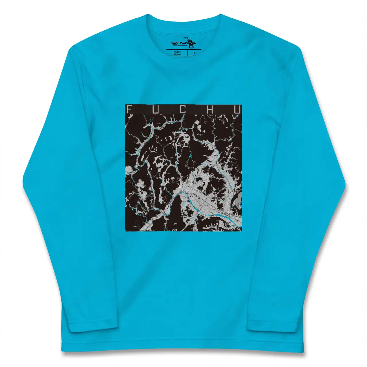 【府中(広島県)(広島県)】地図柄ロングスリーブTシャツ